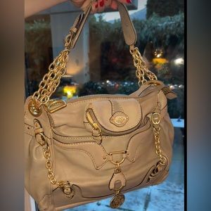 RARE! Juicy Couture nude with gold chain hardware Purse